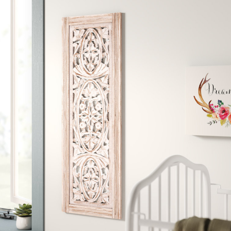 Mistana™ Cream Distressed Wood Wall Décor & Reviews Wayfair